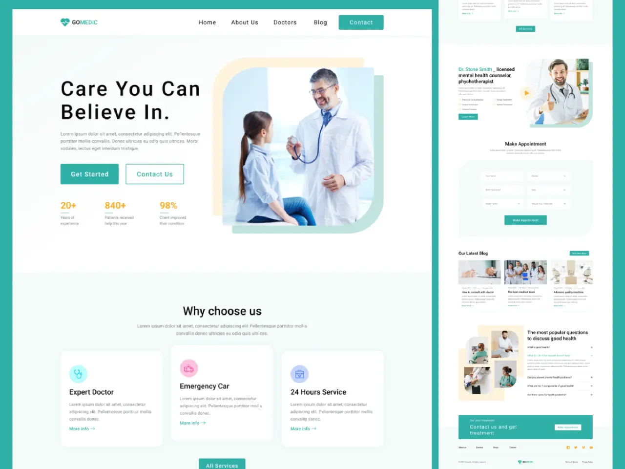 طراحی سایت پزشکی 