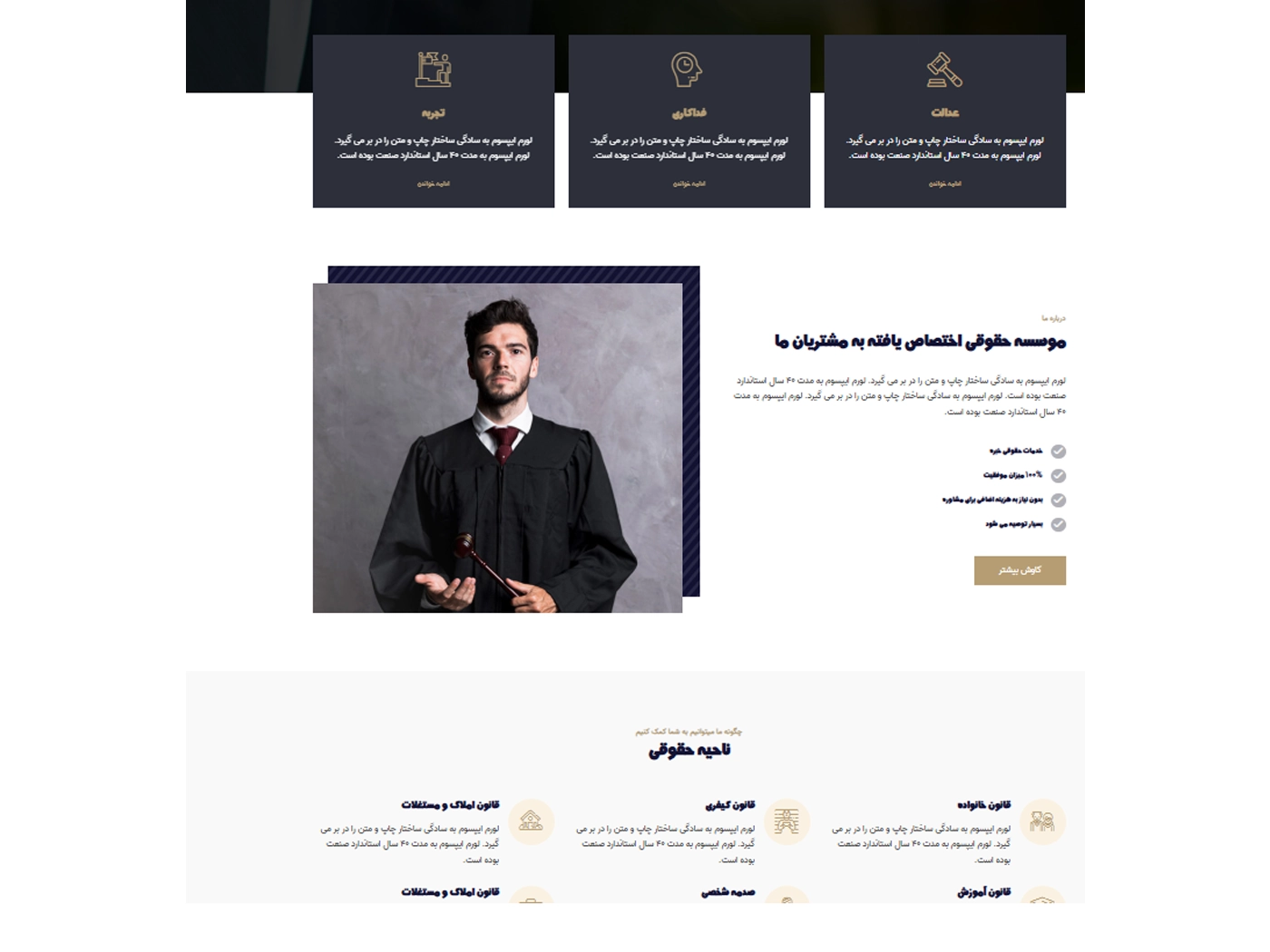 خرید سایت آماده وکالت بهمراه هاست لینوکس و دامنه ir